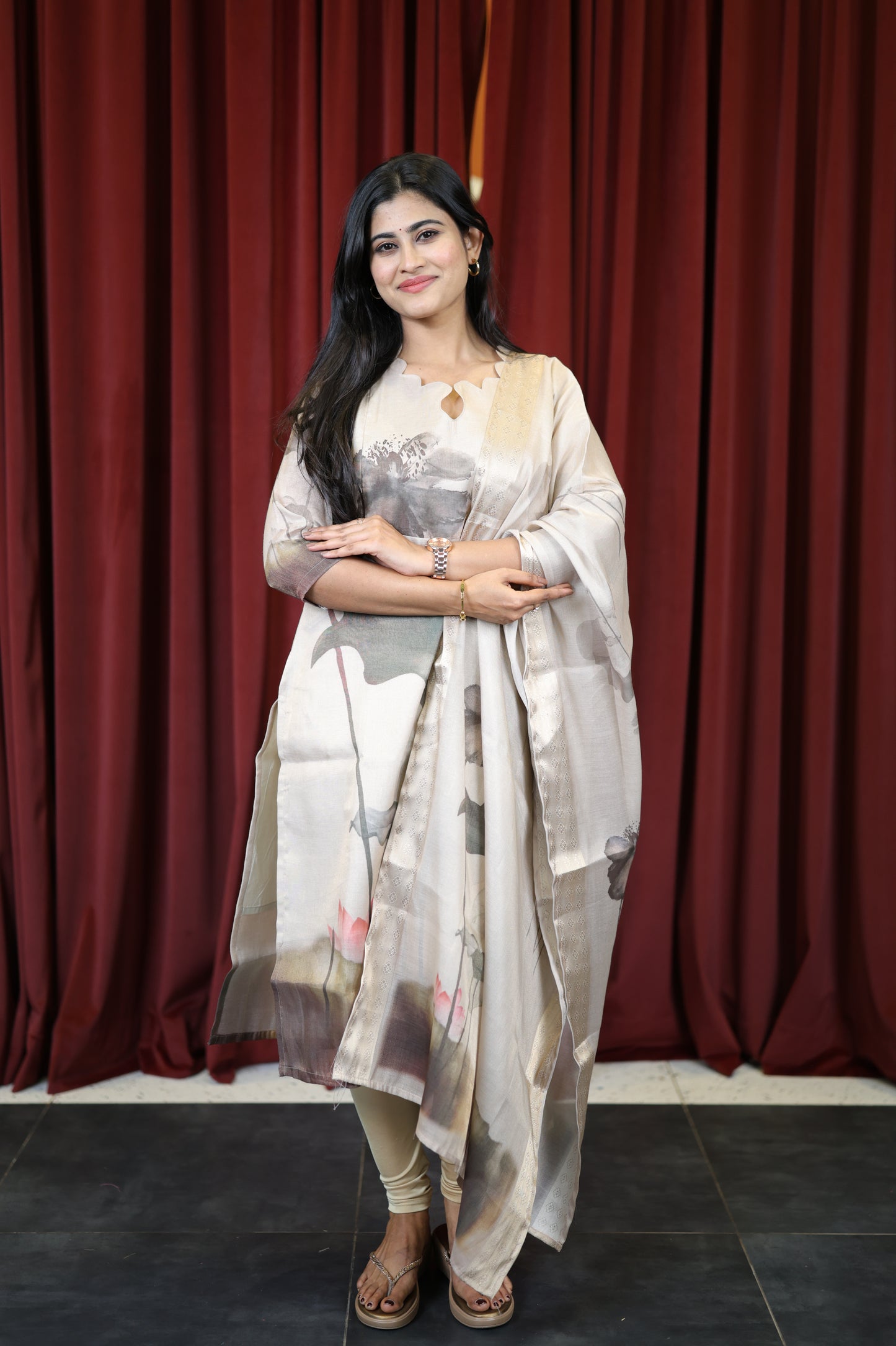 Premium Tissue Digital Printed  Kurti and Dupatta Set FC0128