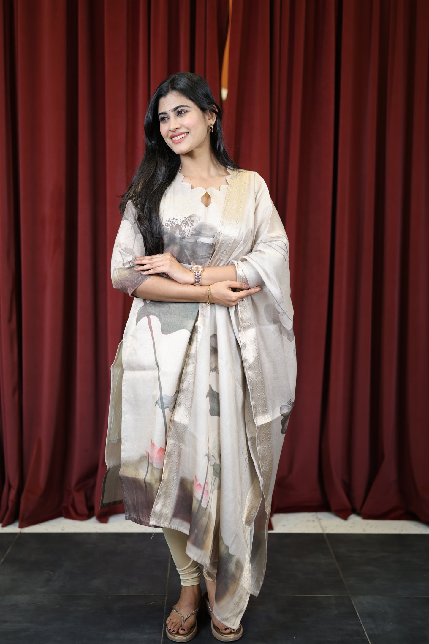 Premium Tissue Digital Printed  Kurti and Dupatta Set FC0128