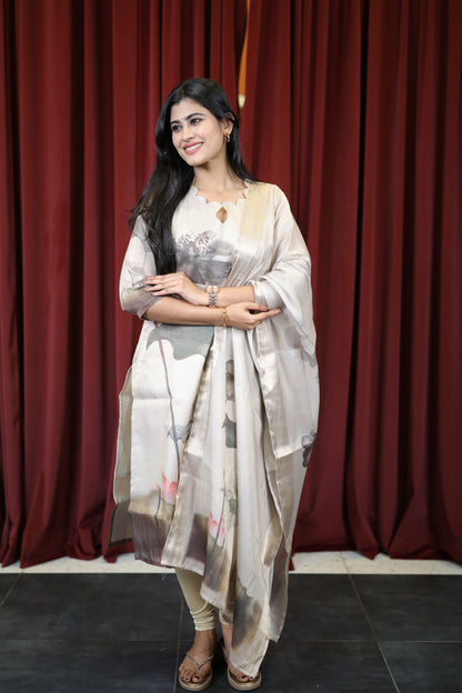 Premium Tissue Digital Printed  Kurti and Dupatta Set FC0128