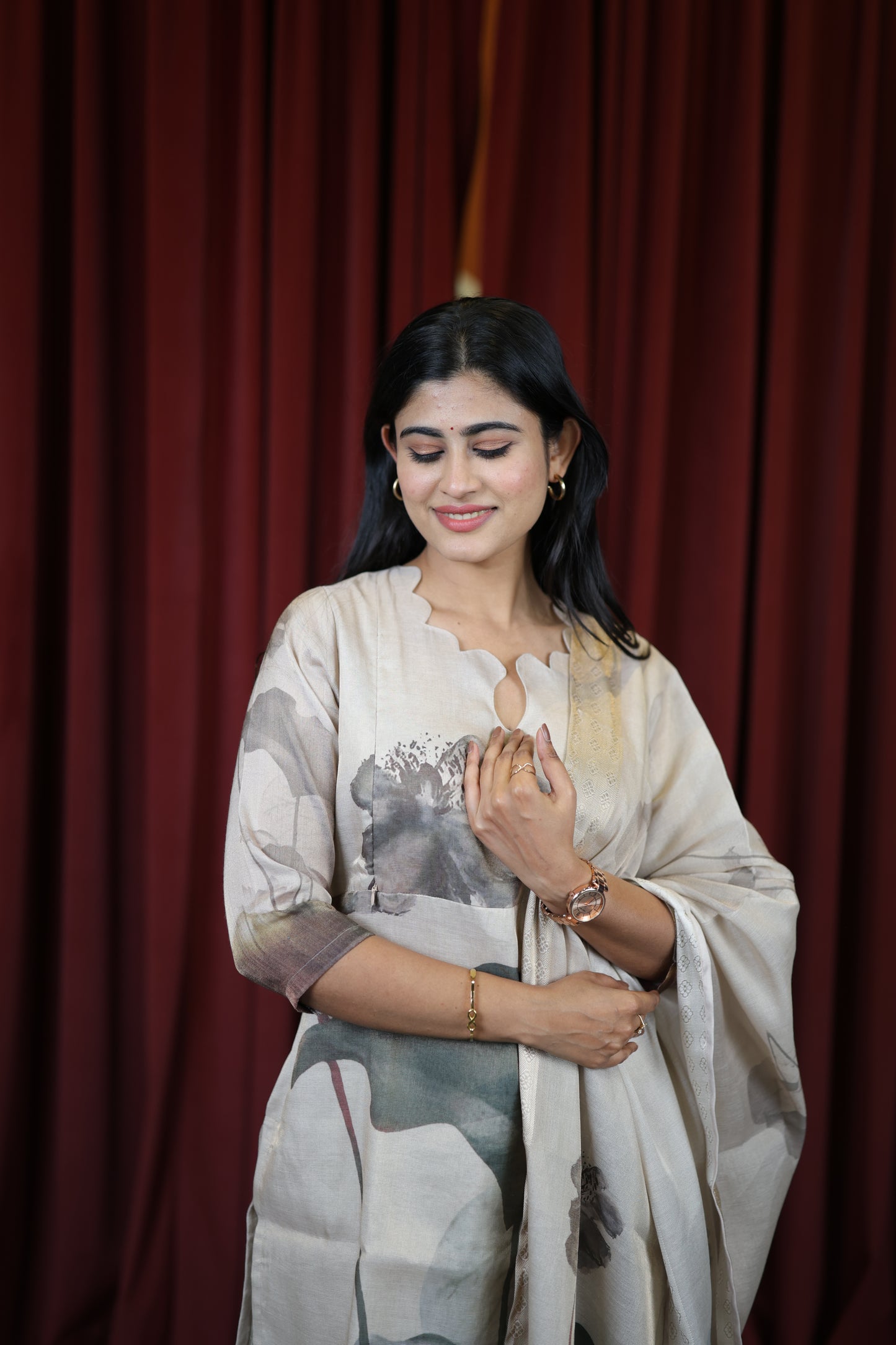 Premium Tissue Digital Printed  Kurti and Dupatta Set FC0128