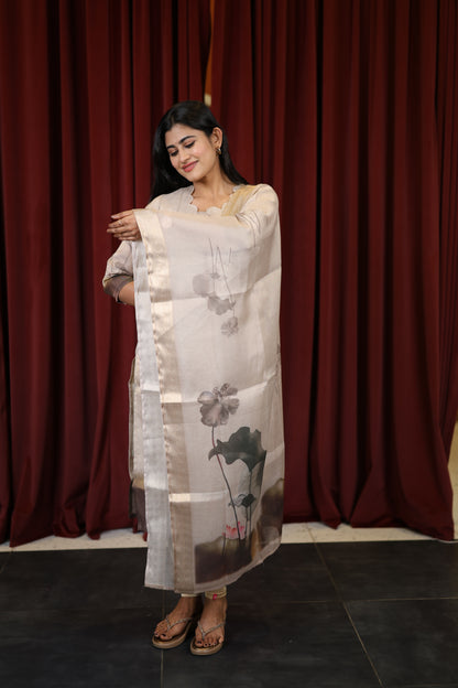 Premium Tissue Digital Printed  Kurti and Dupatta Set FC0128