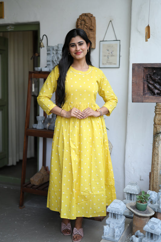 Pure cotton Maxi with lining-Budget Buy ( Feeding/Non Feeding)FC0062
