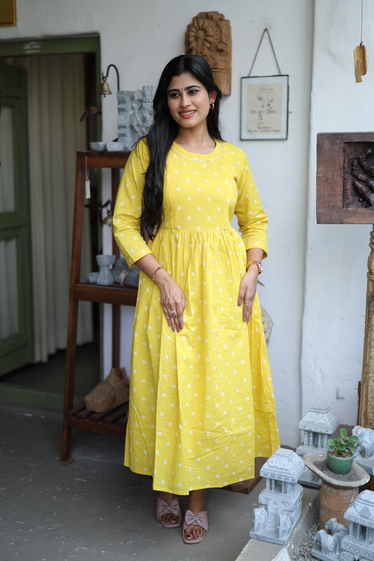 Pure cotton Maxi with lining-Budget Buy ( Feeding/Non Feeding)FC0062