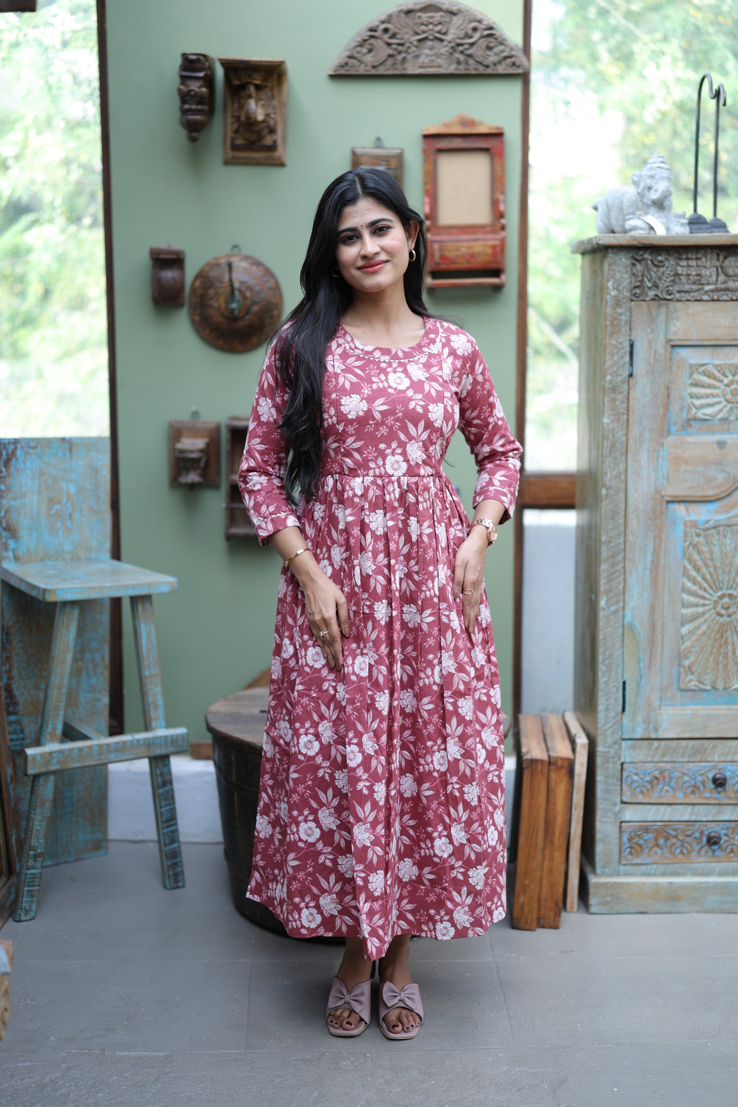 Pure cotton Maxi with lining-Budget Buy ( Feeding/Non Feeding)FC0054