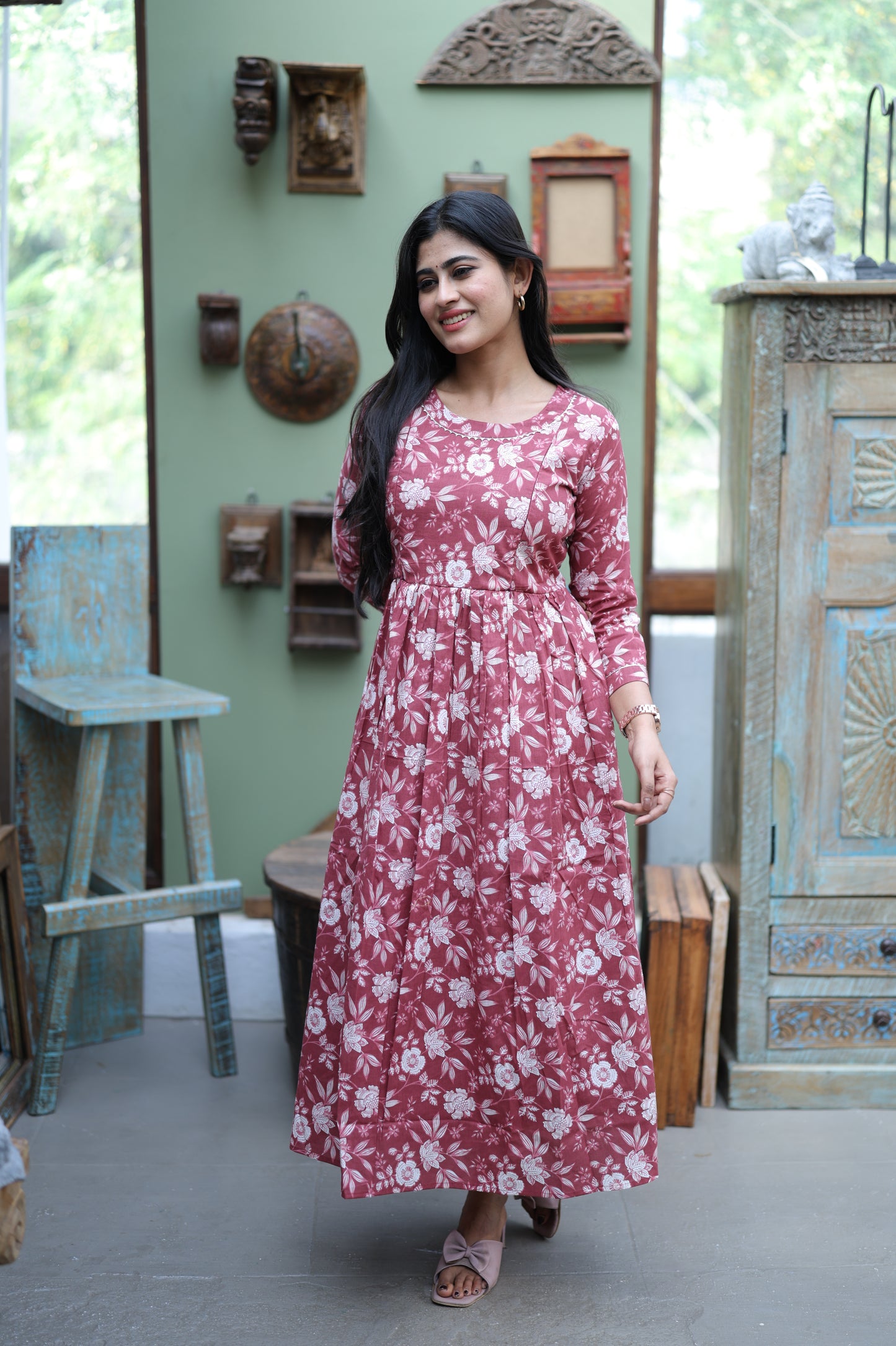Pure cotton Maxi with lining-Budget Buy ( Feeding/Non Feeding)FC0054