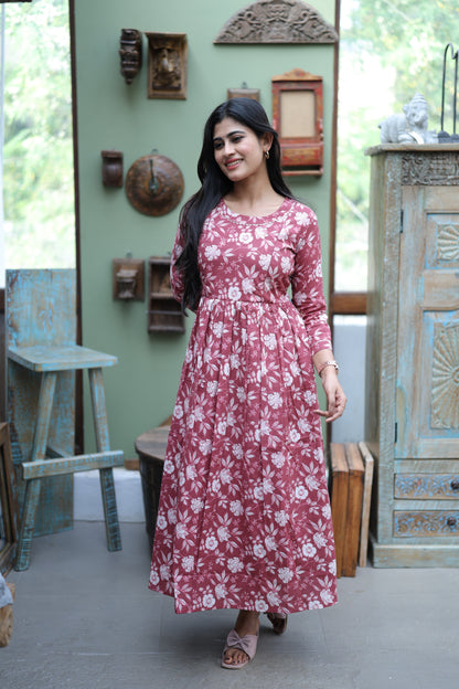 Pure cotton Maxi with lining-Budget Buy ( Feeding/Non Feeding)FC0054