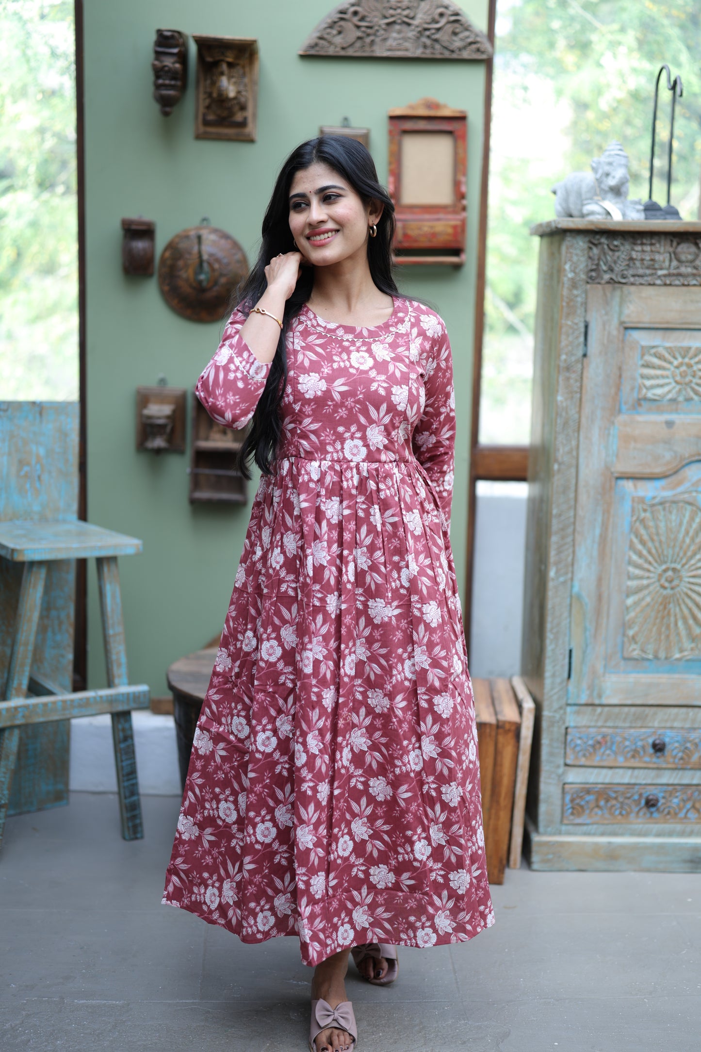 Pure cotton Maxi with lining-Budget Buy ( Feeding/Non Feeding)FC0054
