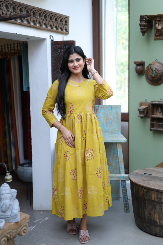 Pure cotton Maxi with lining-Budget Buy ( Feeding/Non Feeding)FC0053