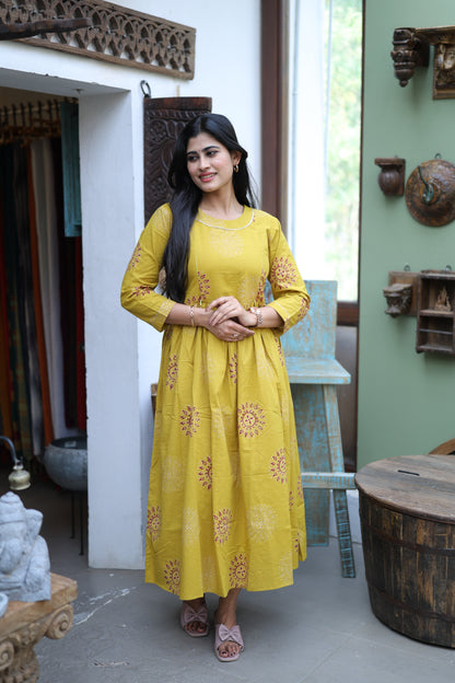 Pure cotton Maxi with lining-Budget Buy ( Feeding/Non Feeding)FC0053