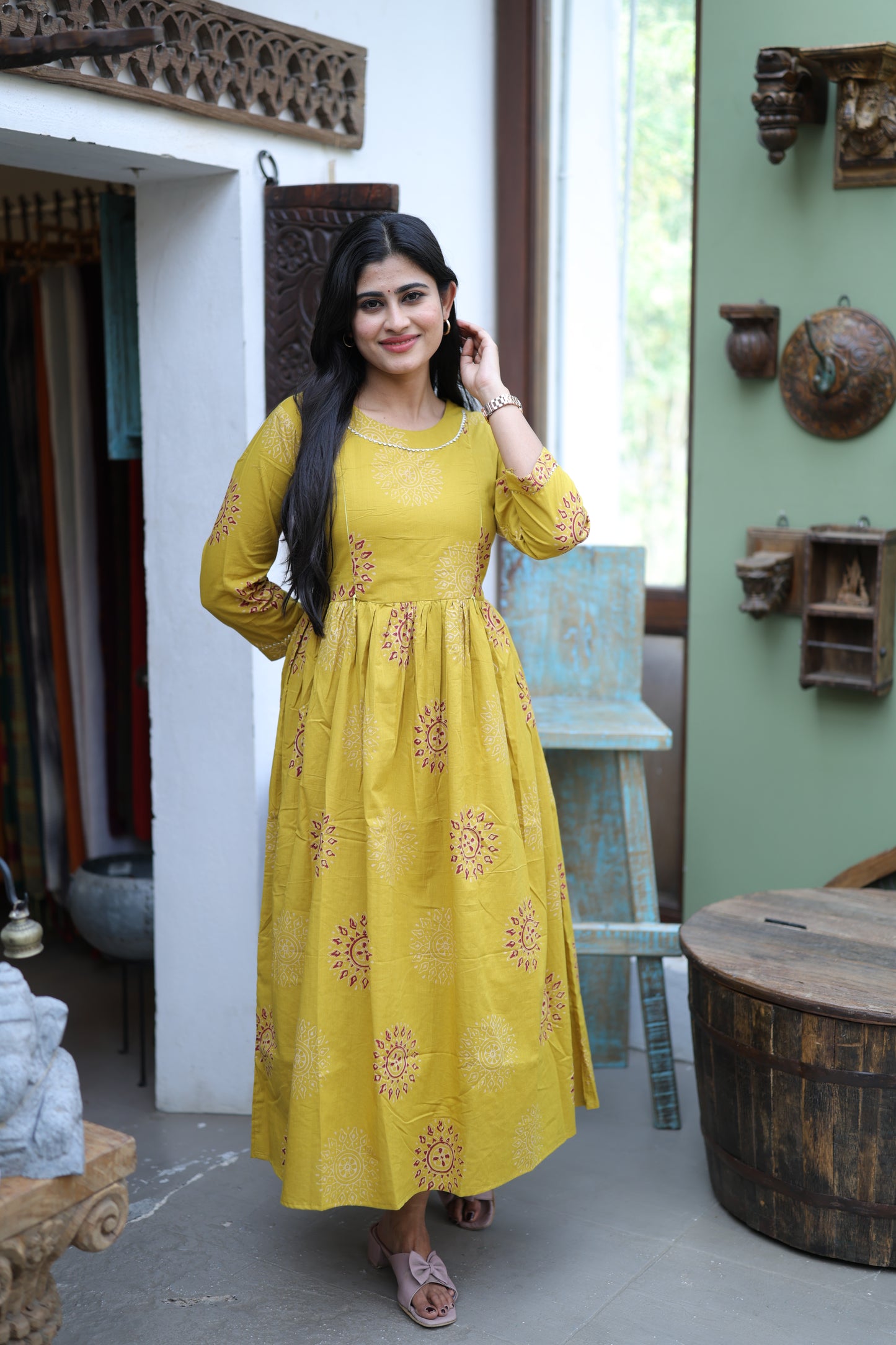 Pure cotton Maxi with lining-Budget Buy ( Feeding/Non Feeding)FC0053