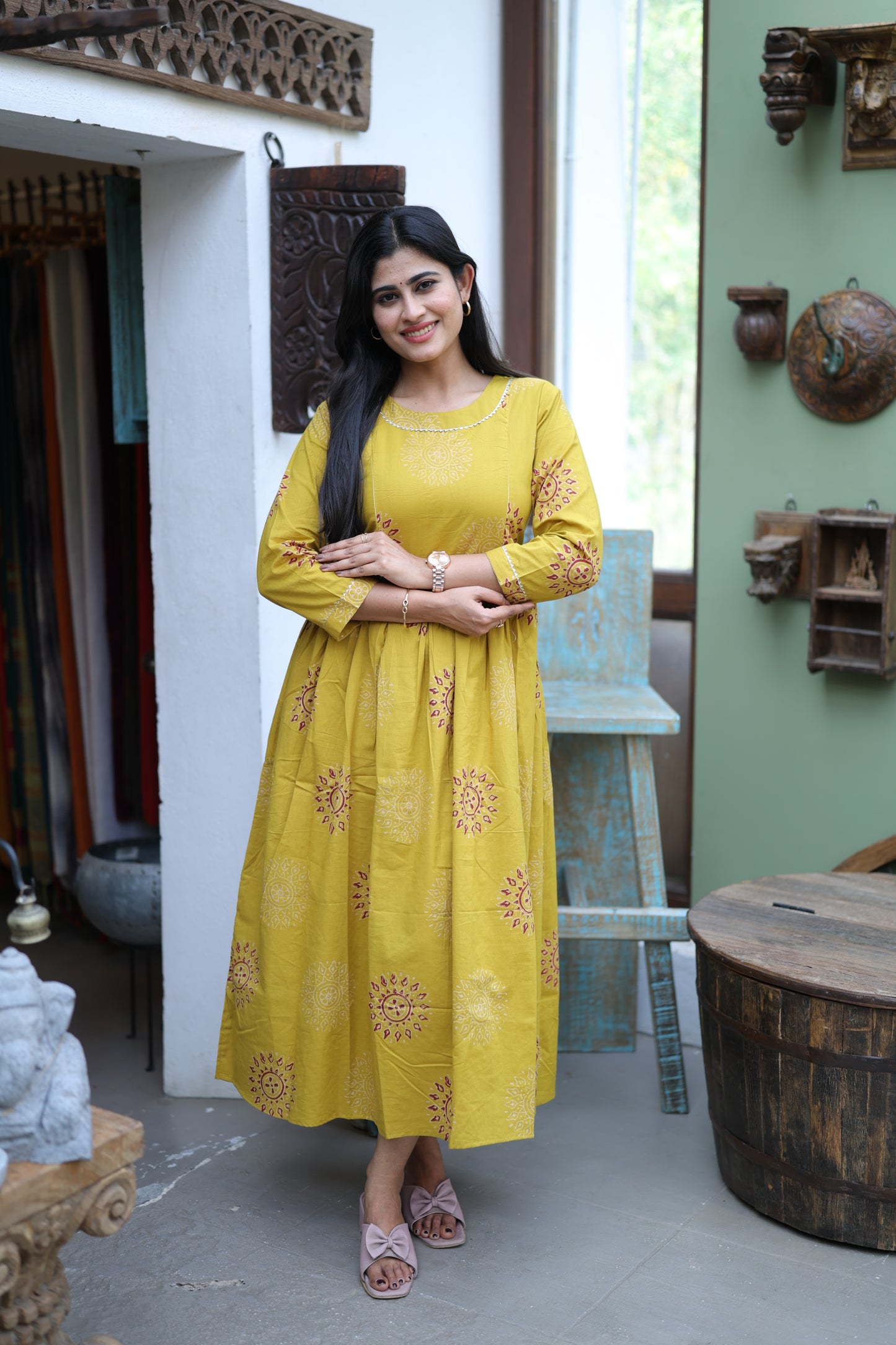 Pure cotton Maxi with lining-Budget Buy ( Feeding/Non Feeding)FC0053
