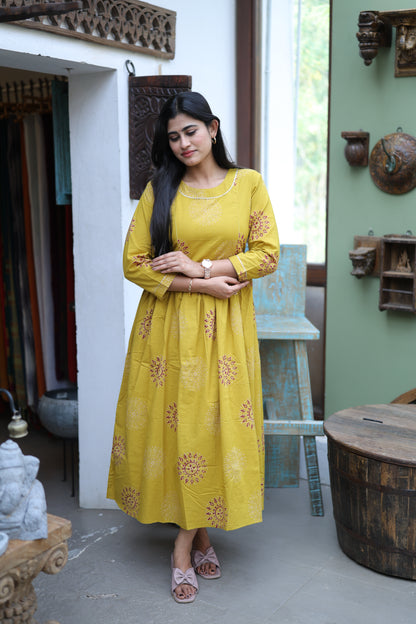 Pure cotton Maxi with lining-Budget Buy ( Feeding/Non Feeding)FC0053