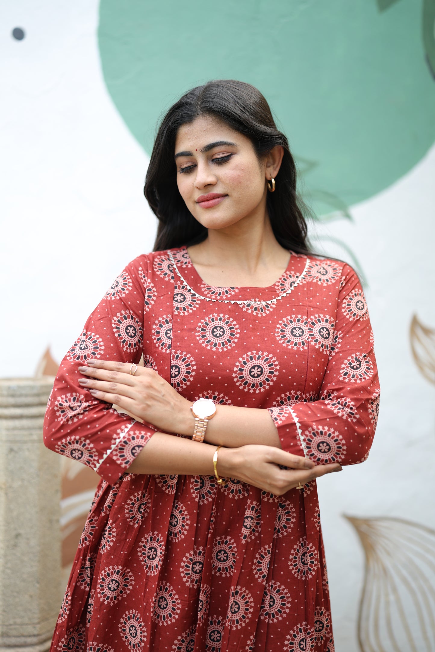Pure cotton Maxi with lining-Budget Buy ( Feeding/Non Feeding)FC0048