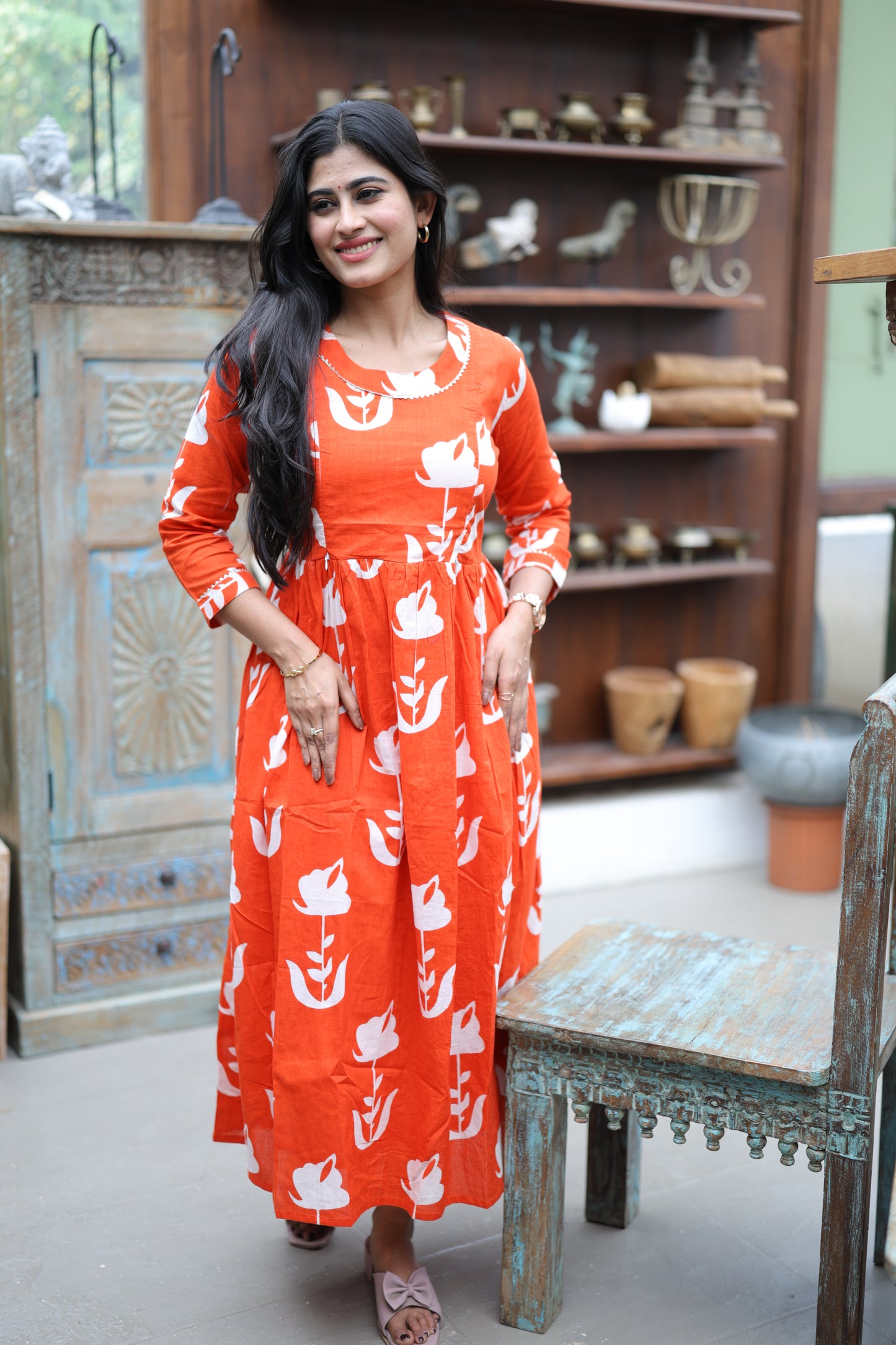 Pure cotton Maxi with lining-Budget Buy ( Feeding/Non Feeding)FC0061
