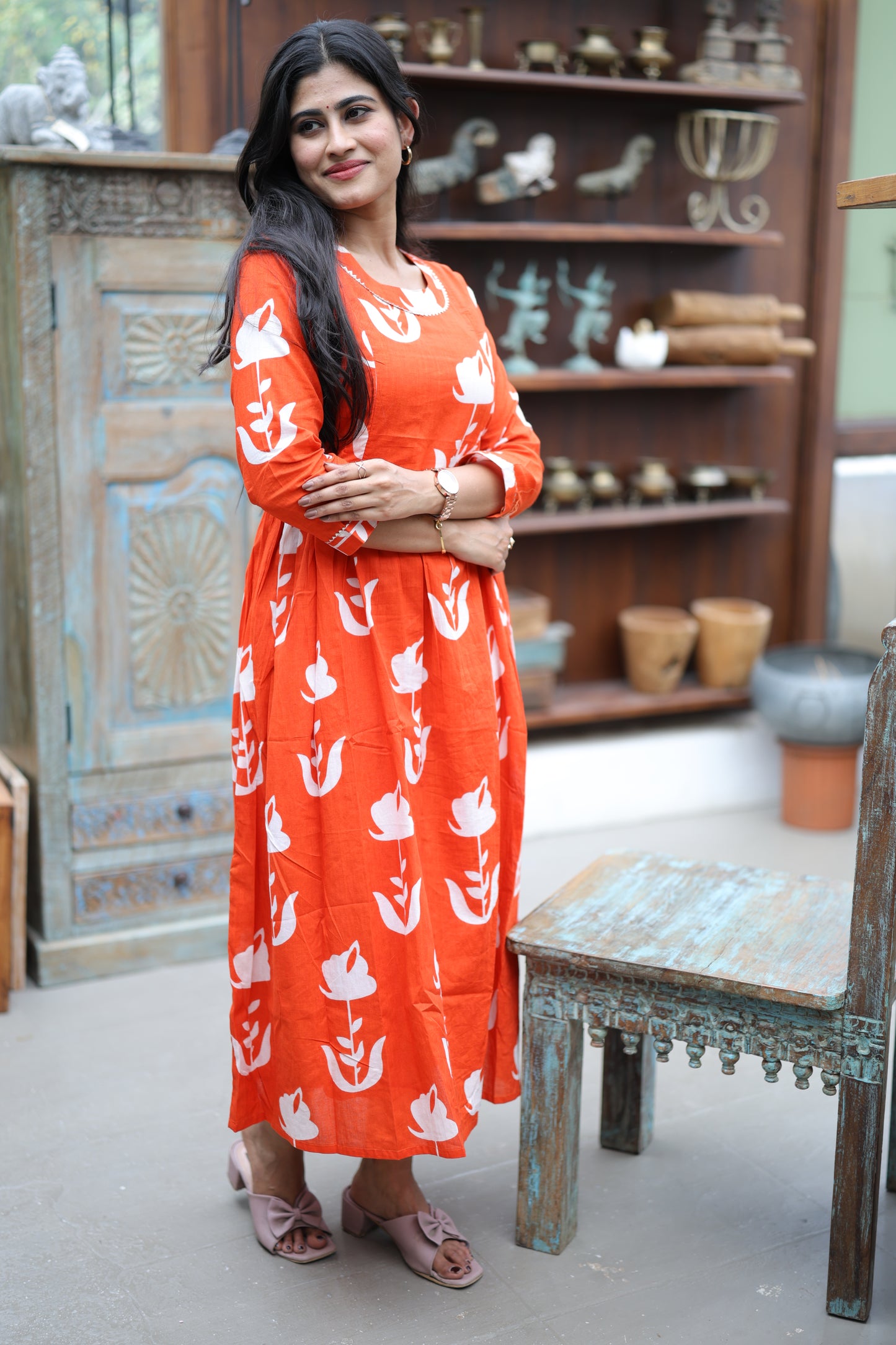 Pure cotton Maxi with lining-Budget Buy ( Feeding/Non Feeding)FC0061