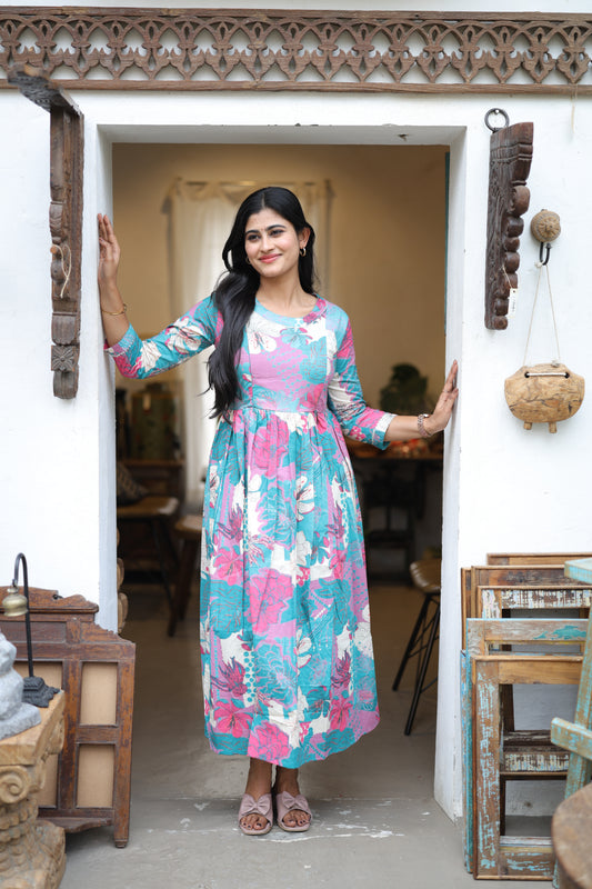 Pure cotton Maxi with lining-Budget Buy ( Feeding/Non Feeding)FC0060
