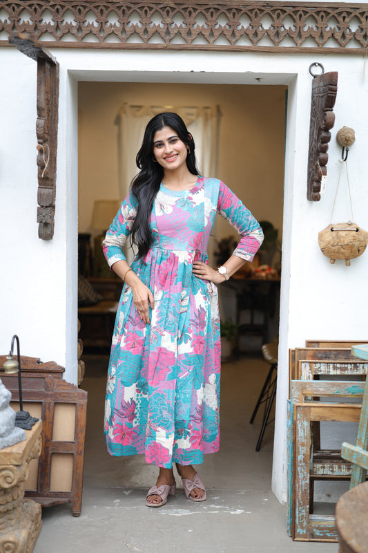 Pure cotton Maxi with lining-Budget Buy ( Feeding/Non Feeding)FC0060