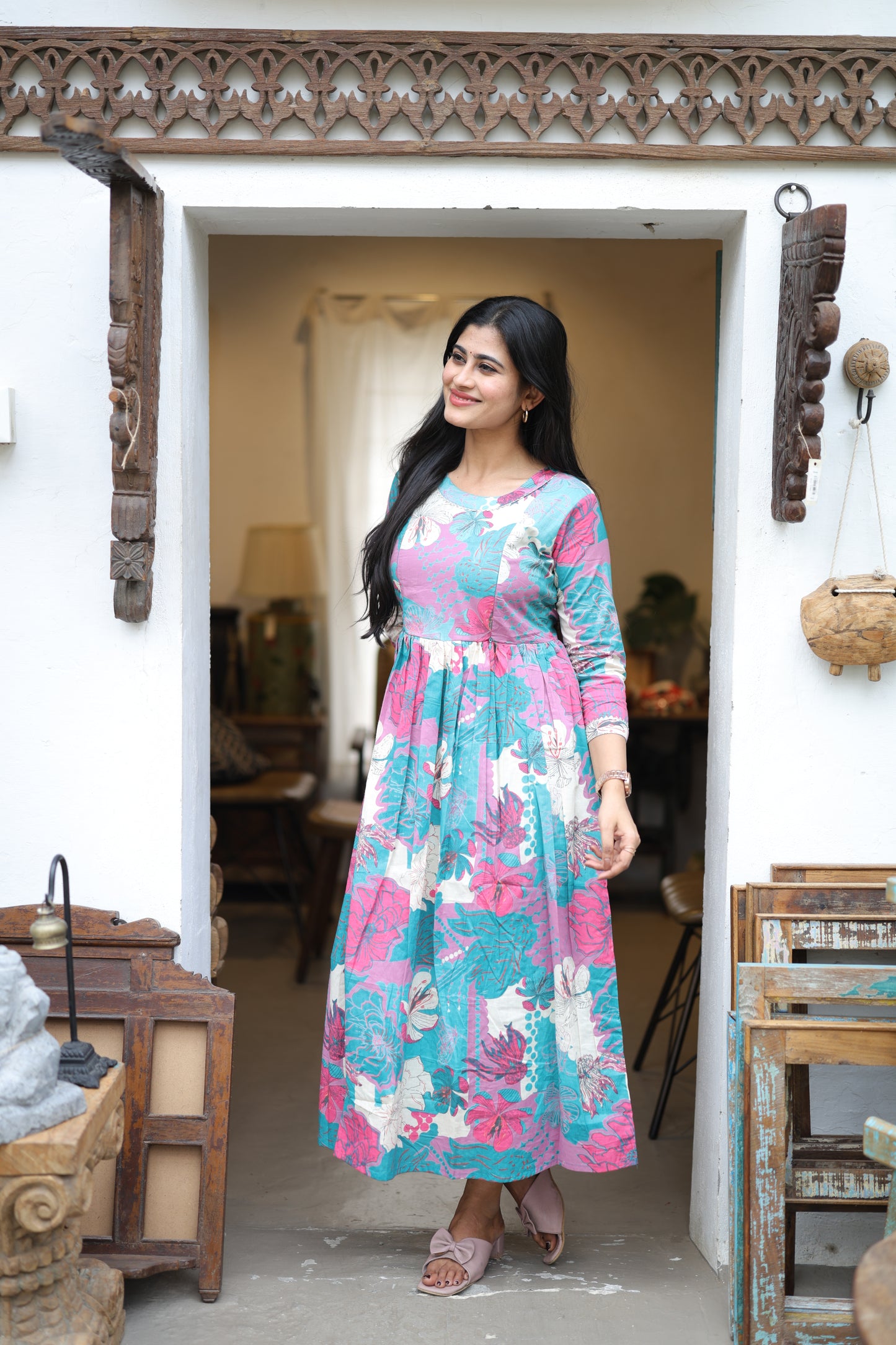 Pure cotton Maxi with lining-Budget Buy ( Feeding/Non Feeding)FC0060