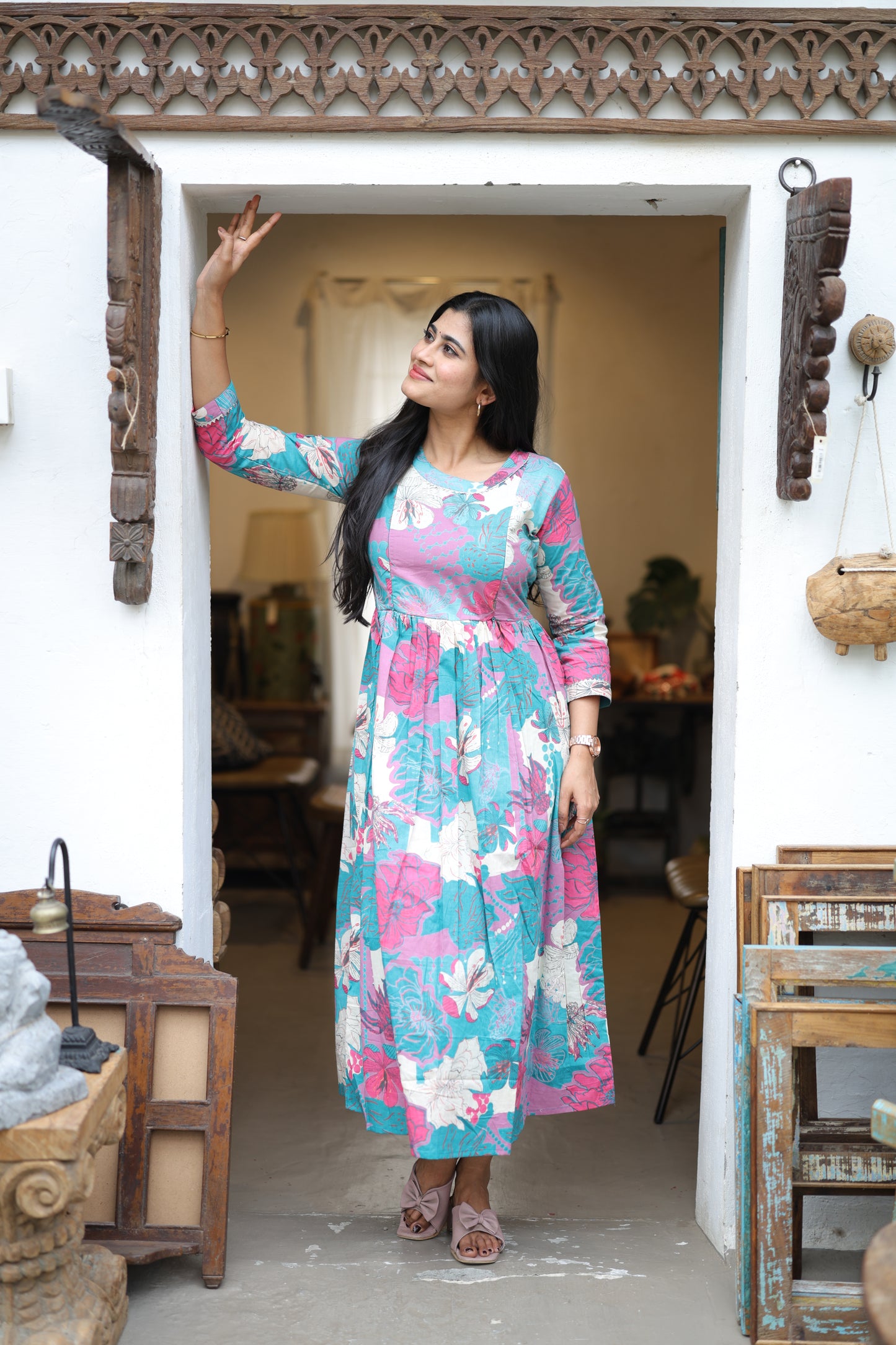Pure cotton Maxi with lining-Budget Buy ( Feeding/Non Feeding)FC0060