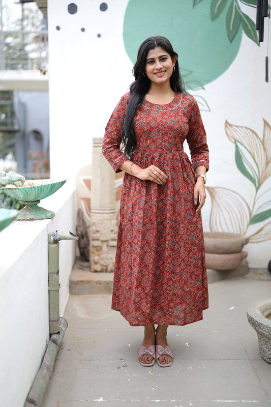 Pure cotton Maxi with lining-Budget Buy ( Feeding/Non Feeding)FC0055