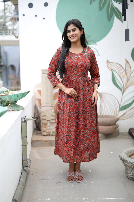 Pure cotton Maxi with lining-Budget Buy ( Feeding/Non Feeding)FC0055