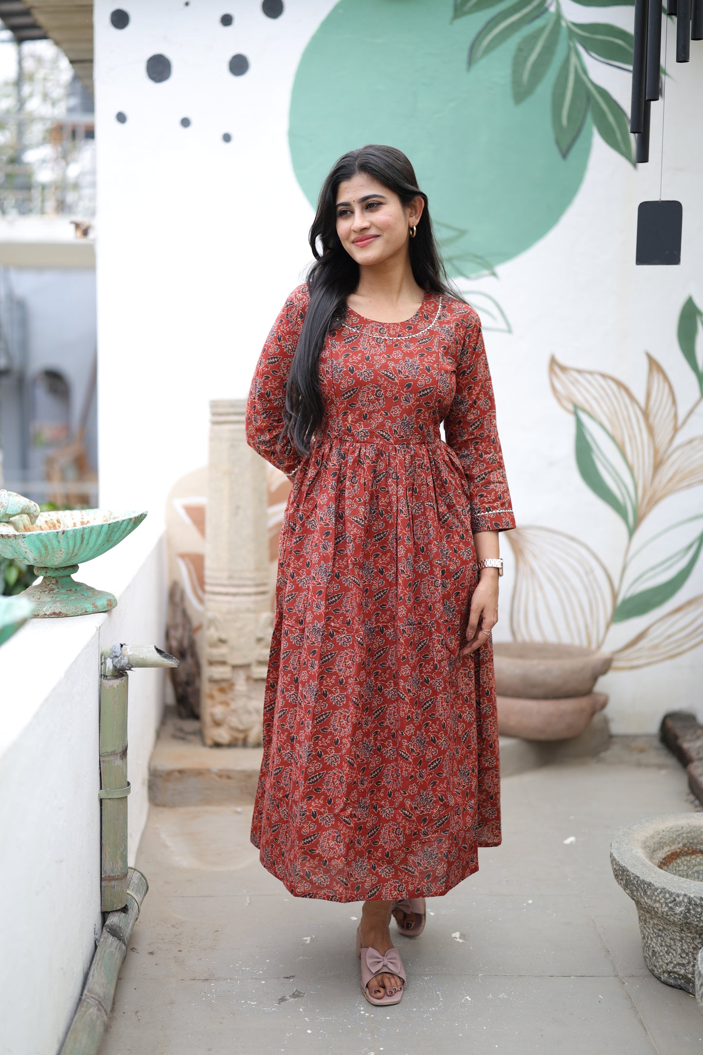 Pure cotton Maxi with lining-Budget Buy ( Feeding/Non Feeding)FC0055