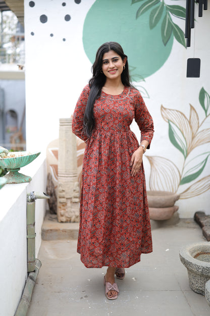 Pure cotton Maxi with lining-Budget Buy ( Feeding/Non Feeding)FC0055