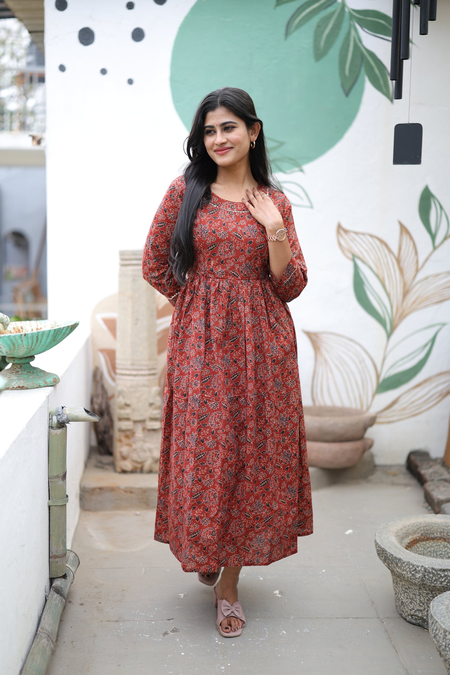 Pure cotton Maxi with lining-Budget Buy ( Feeding/Non Feeding)FC0055