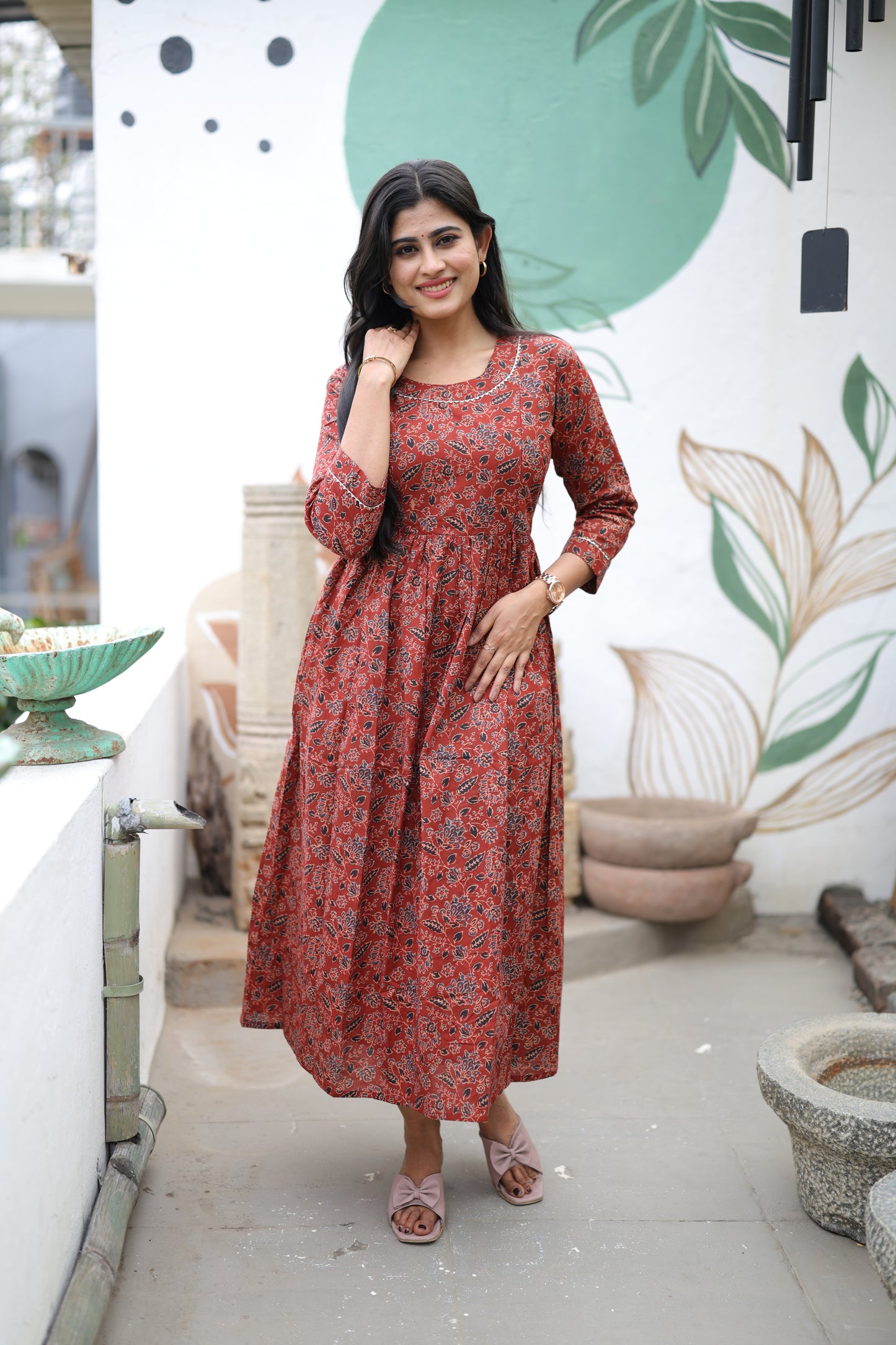 Pure cotton Maxi with lining-Budget Buy ( Feeding/Non Feeding)FC0055