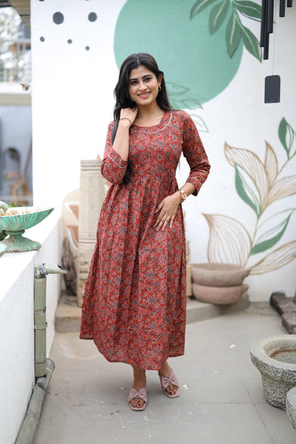 Pure cotton Maxi with lining-Budget Buy ( Feeding/Non Feeding)FC0055