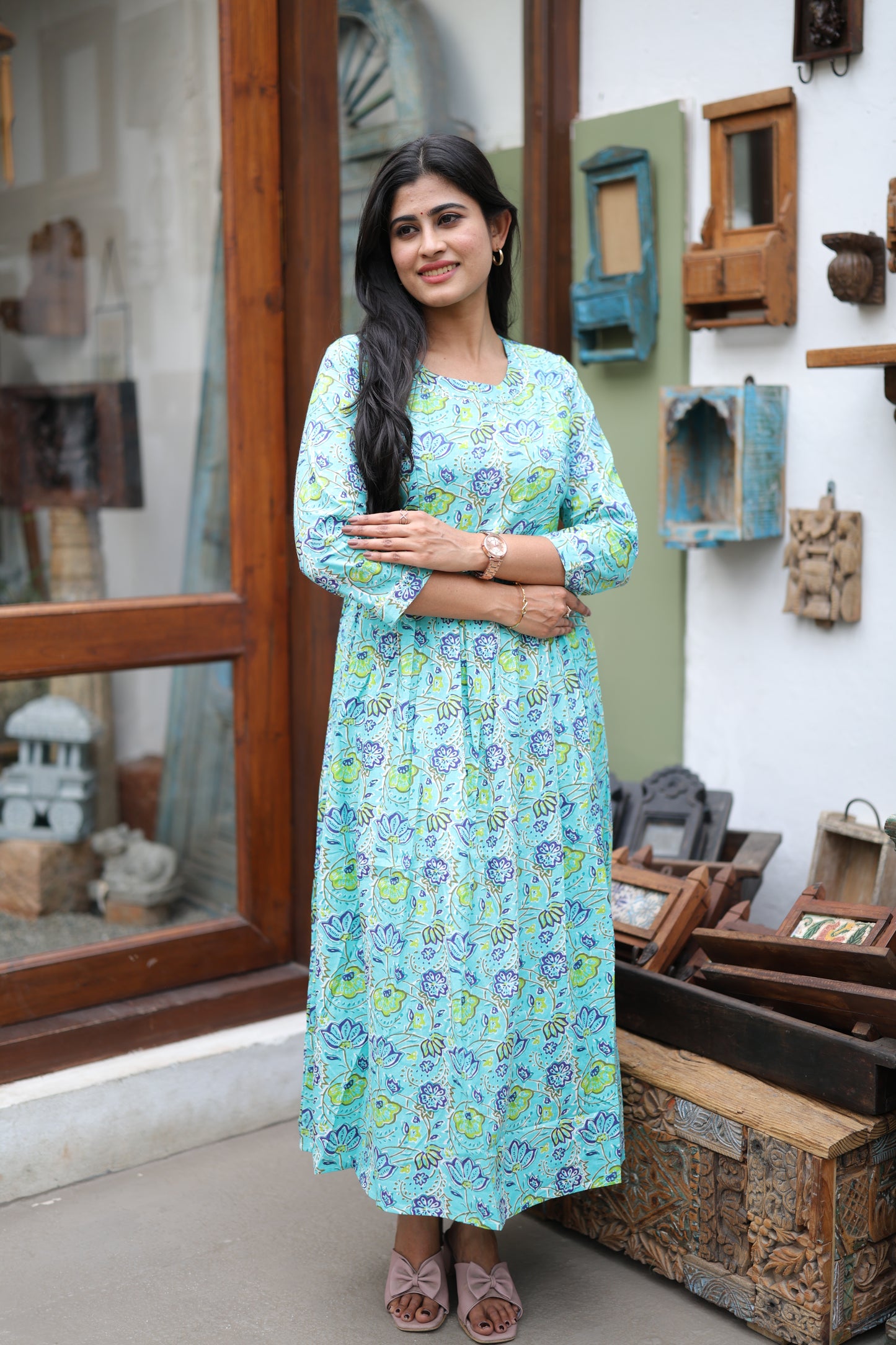 Pure cotton Maxi with lining-Budget Buy ( Feeding/Non Feeding)FC0056