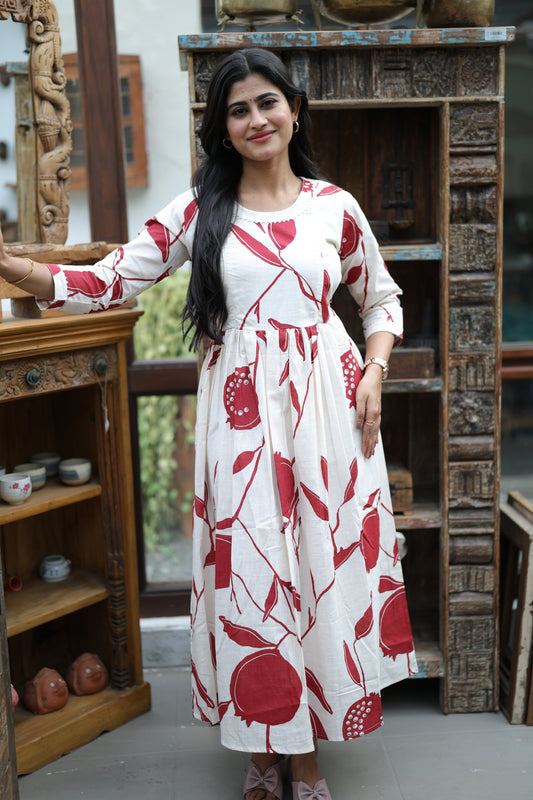 Pure cotton slub Maxi with lining-Budget Buy ( Feeding/Non Feeding)FC0059