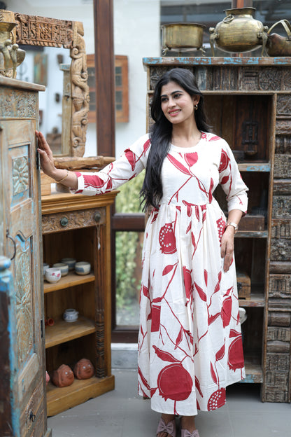 Pure cotton slub Maxi with lining-Budget Buy ( Feeding/Non Feeding)FC0059