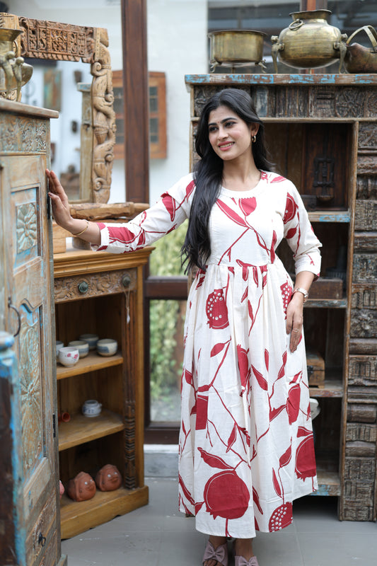 Pure cotton slub Maxi with lining-Budget Buy ( Feeding/Non Feeding)FC0059