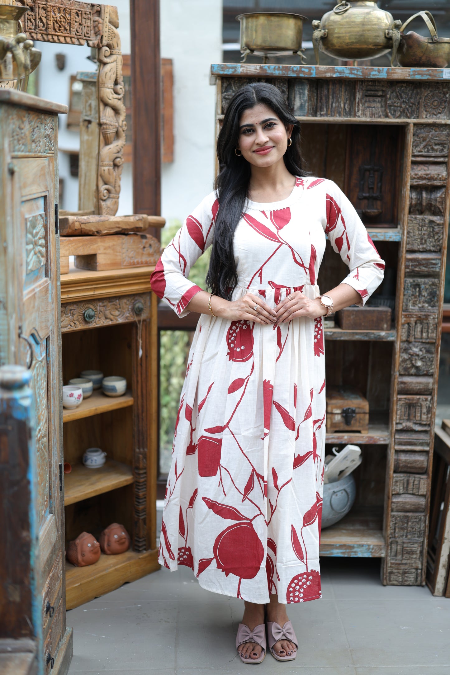 Pure cotton slub Maxi with lining-Budget Buy ( Feeding/Non Feeding)FC0059