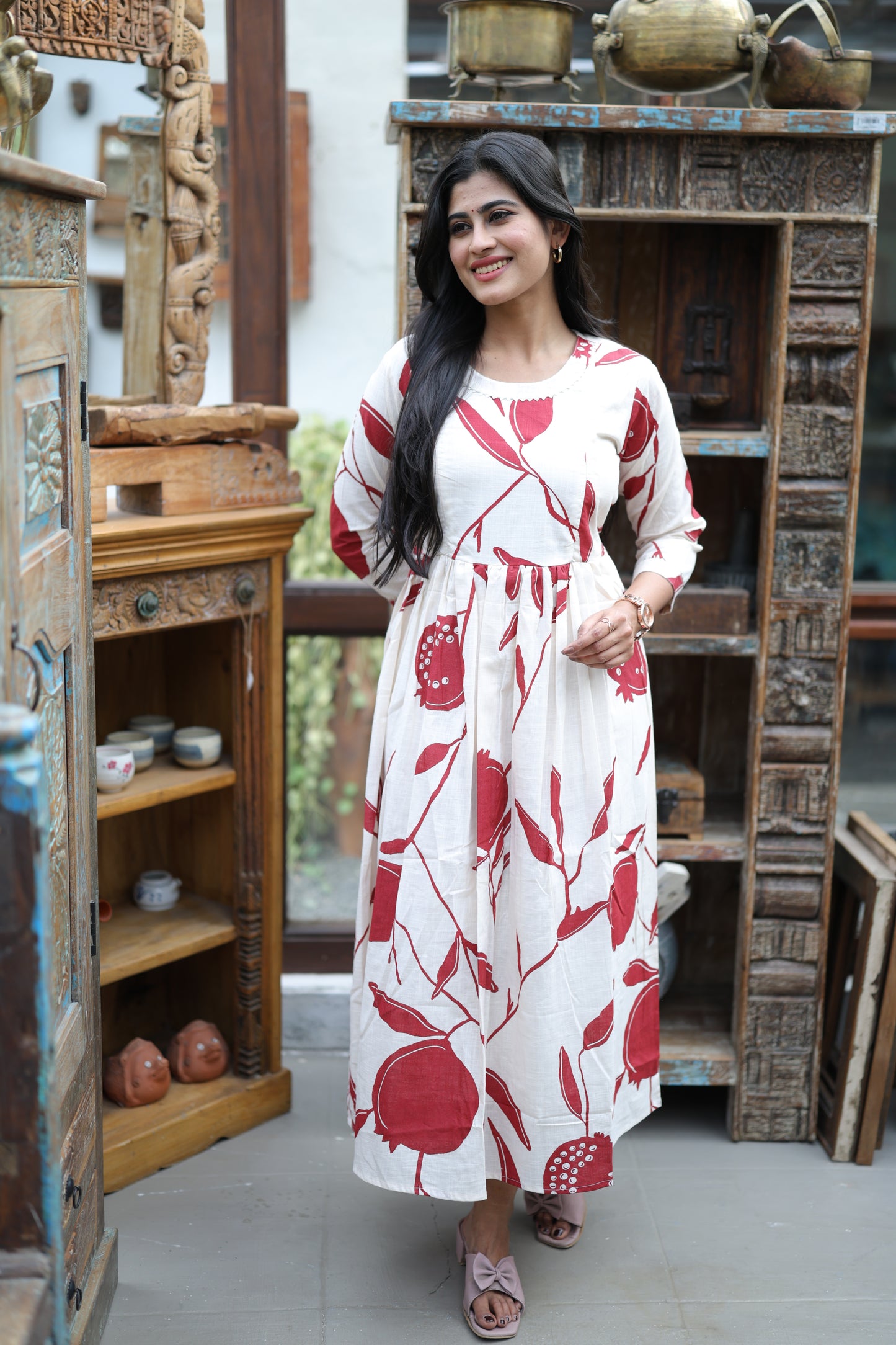 Pure cotton slub Maxi with lining-Budget Buy ( Feeding/Non Feeding)FC0059