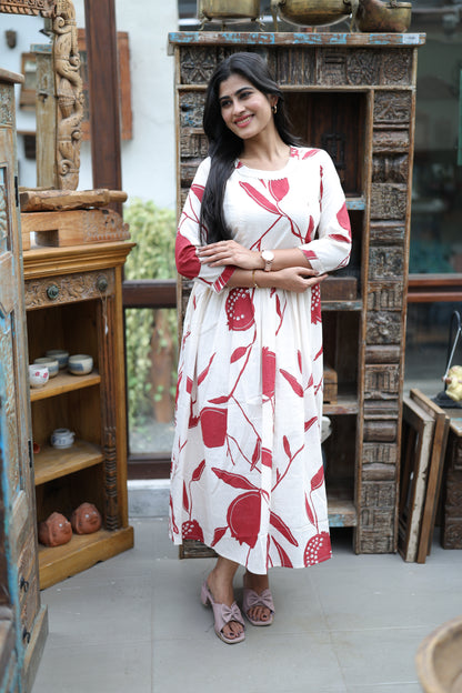 Pure cotton slub Maxi with lining-Budget Buy ( Feeding/Non Feeding)FC0059