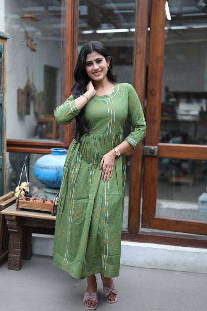 Pure cotton Maxi with lining-Budget Buy ( Feeding/Non Feeding)-FC0050