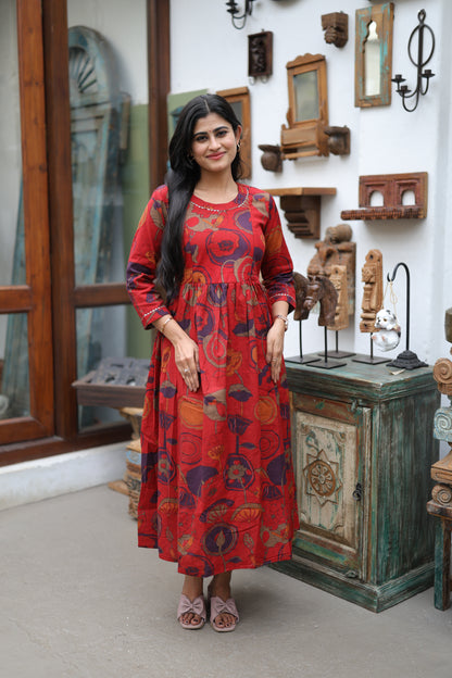 Pure cotton flex Maxi with lining-Budget Buy ( Feeding/Non Feeding)FC0058