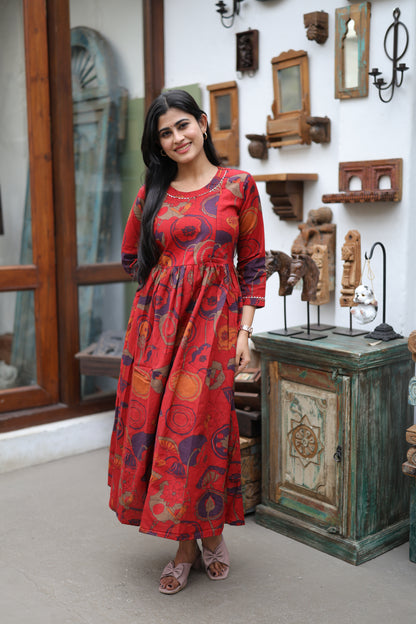 Pure cotton flex Maxi with lining-Budget Buy ( Feeding/Non Feeding)FC0058
