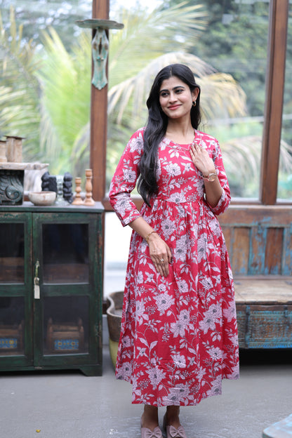 Pure cotton Maxi with lining-Budget Buy ( Feeding/Non Feeding)FC0049