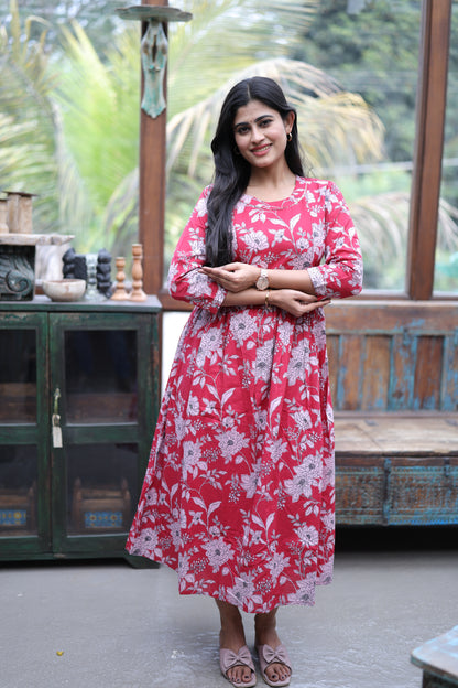 Pure cotton Maxi with lining-Budget Buy ( Feeding/Non Feeding)FC0049