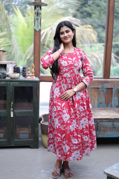 Pure cotton Maxi with lining-Budget Buy ( Feeding/Non Feeding)FC0049