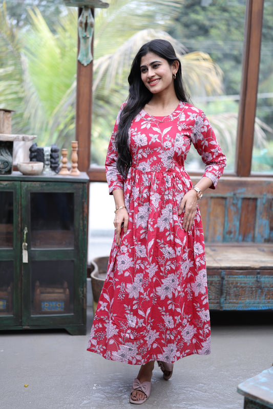 Pure cotton Maxi with lining-Budget Buy ( Feeding/Non Feeding)FC0049