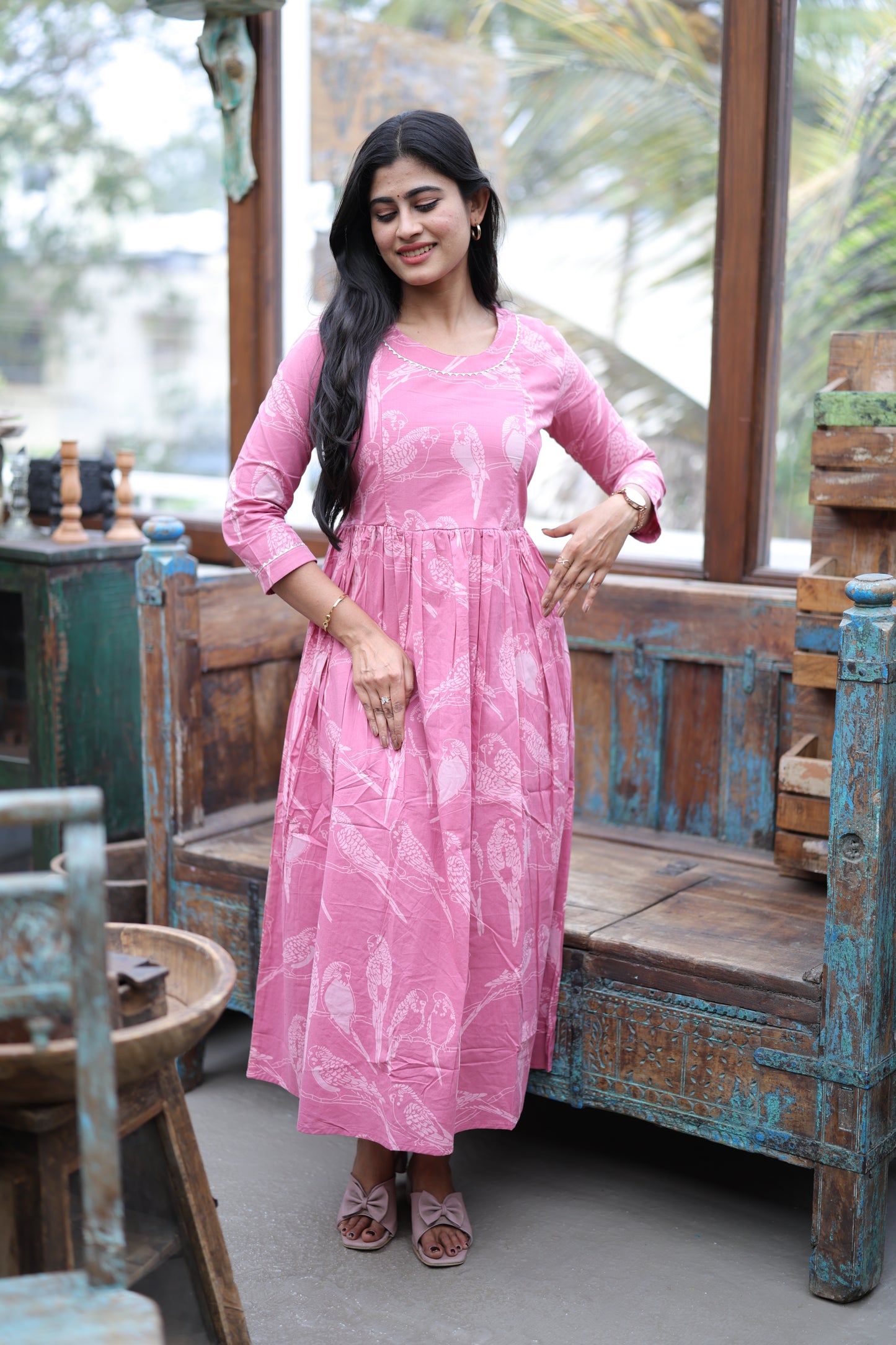 Pure cotton Maxi with lining-Budget Buy ( Feeding/Non Feeding)FC0057