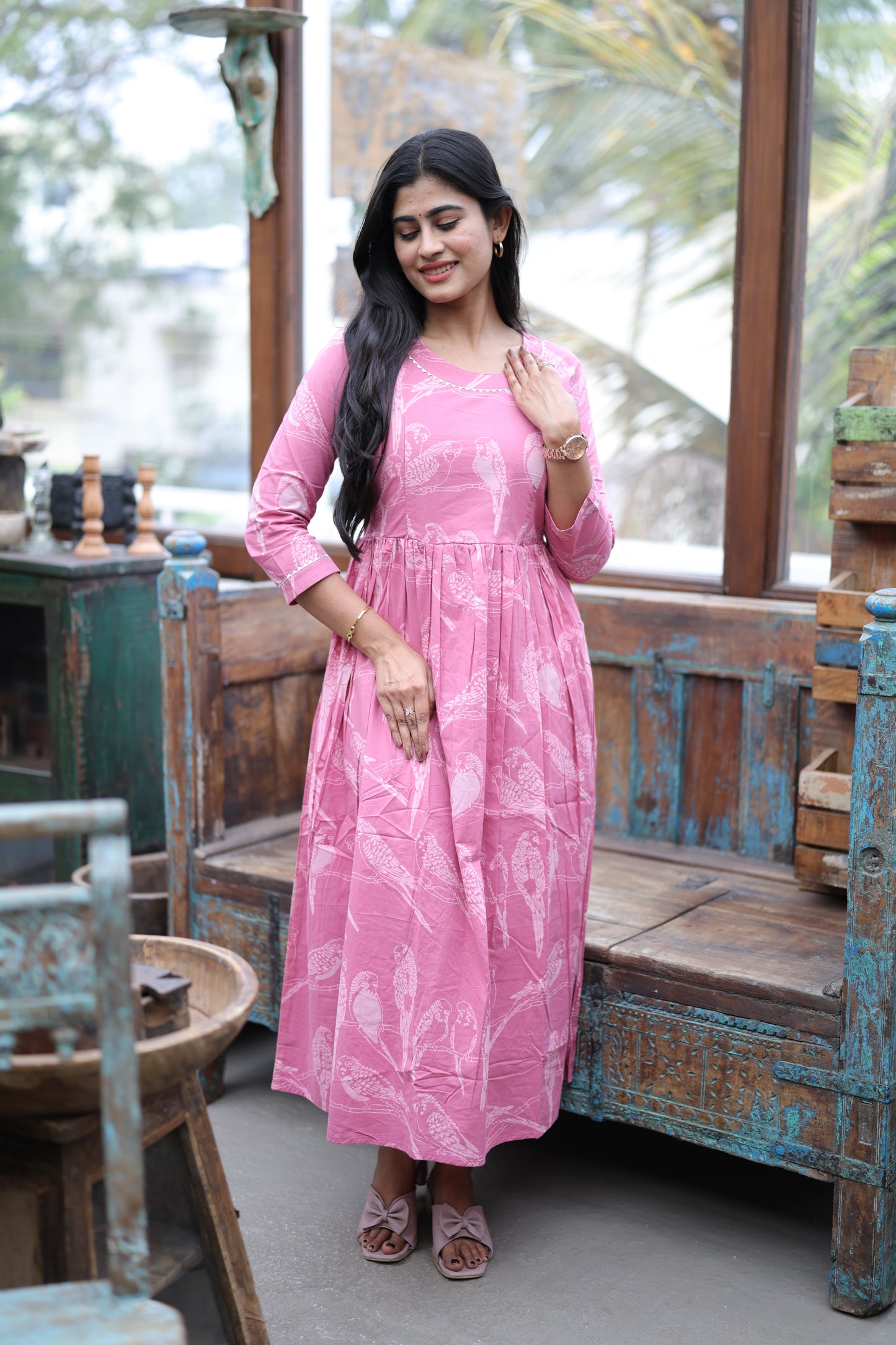 Pure cotton Maxi with lining-Budget Buy ( Feeding/Non Feeding)FC0057