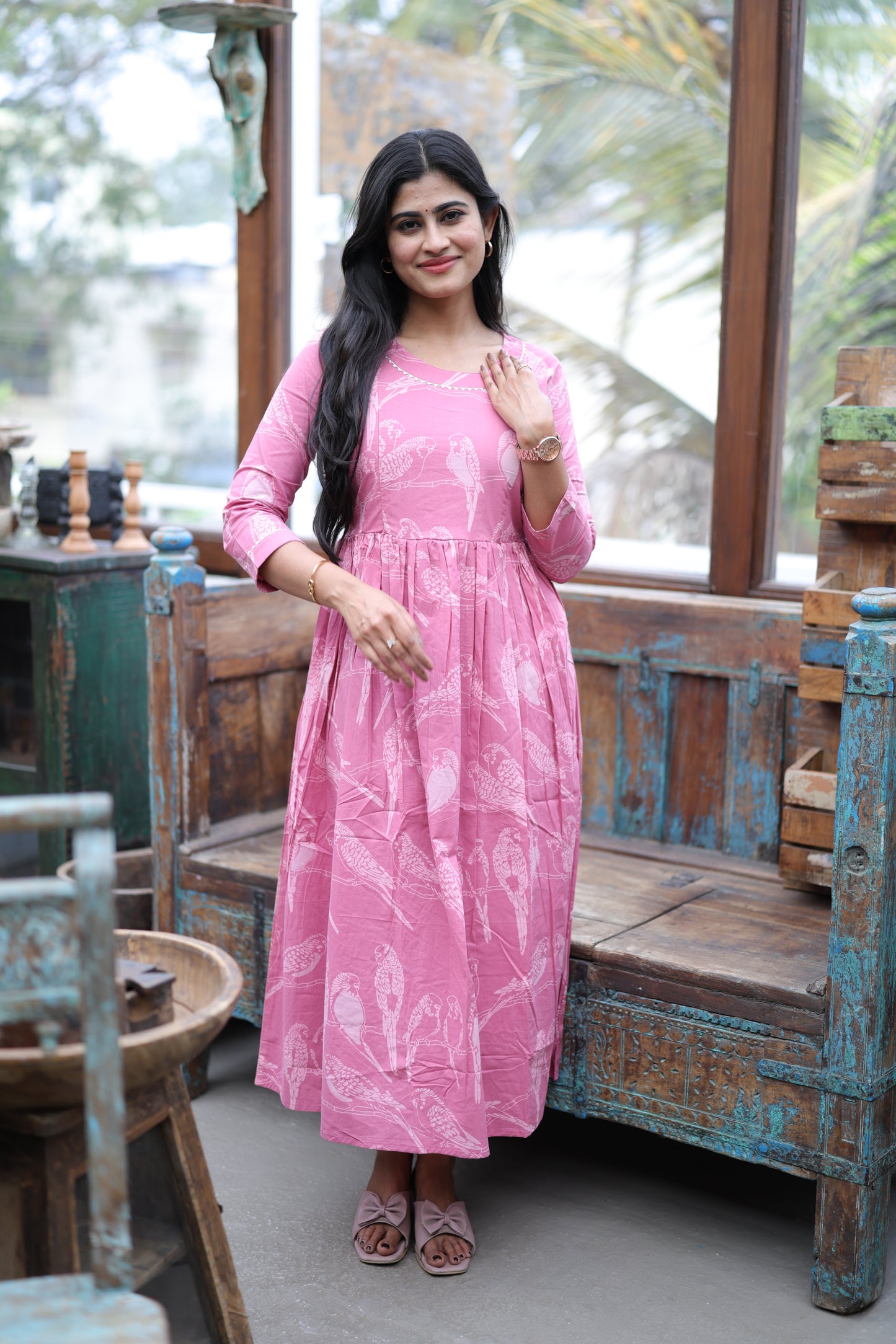 Pure cotton Maxi with lining-Budget Buy ( Feeding/Non Feeding)FC0057