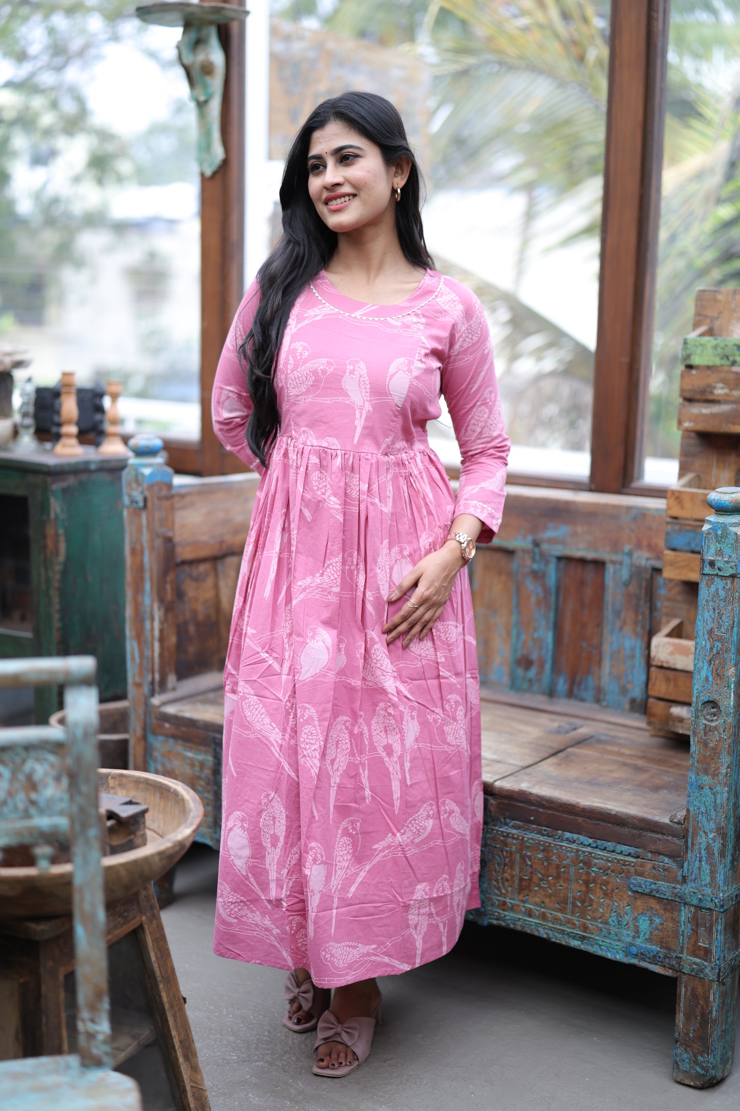 Pure cotton Maxi with lining-Budget Buy ( Feeding/Non Feeding)FC0057