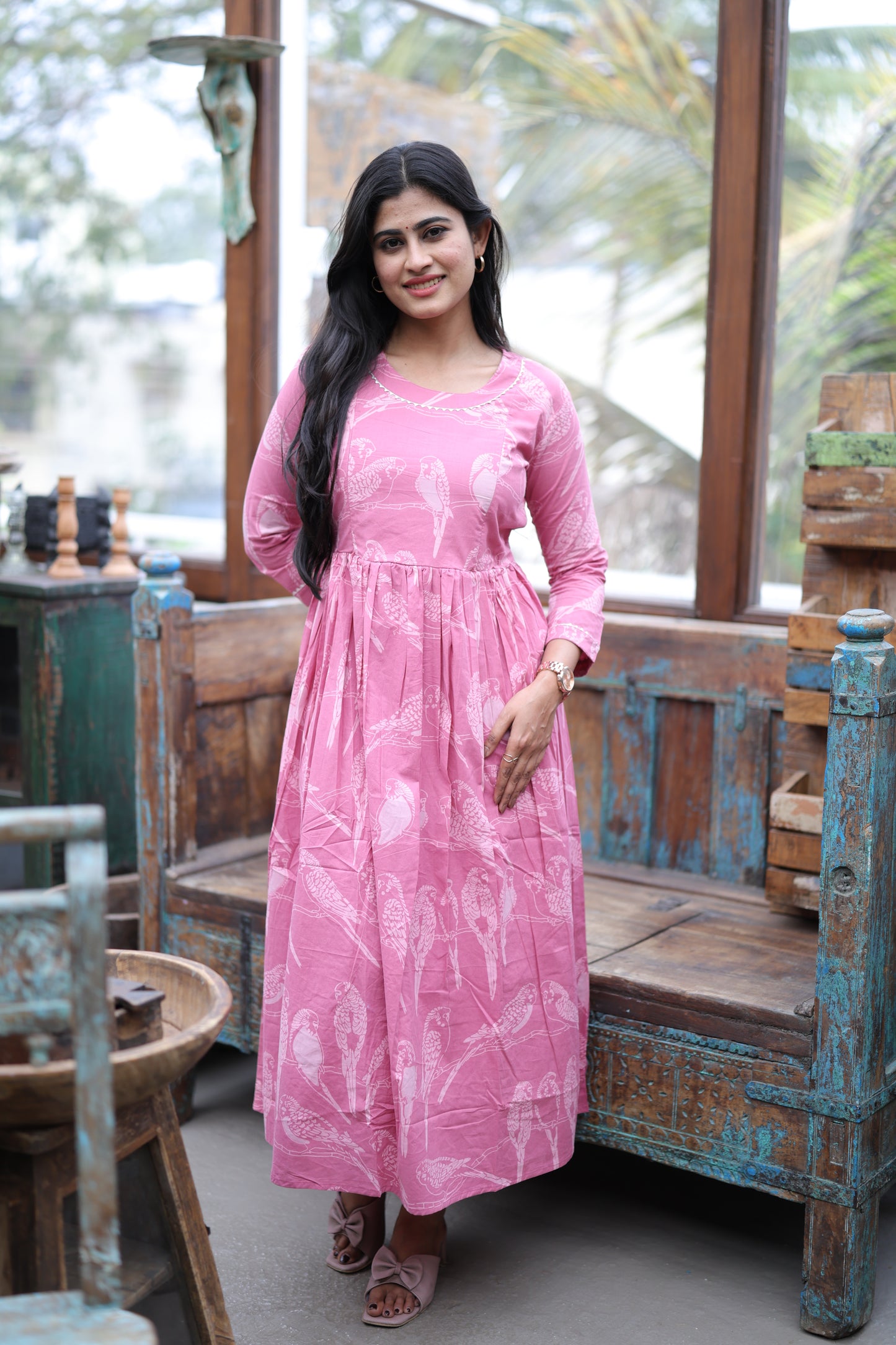 Pure cotton Maxi with lining-Budget Buy ( Feeding/Non Feeding)FC0057