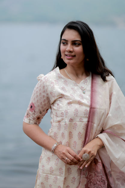 Premium Tissue Digital Printed  Kurti and Dupatta Set FC0134